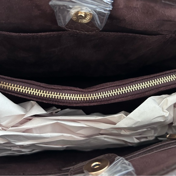 Betsey Johnson Skull Embossed Tote XOTOTO Chocolate Brown NWT - Picture 5 of 5